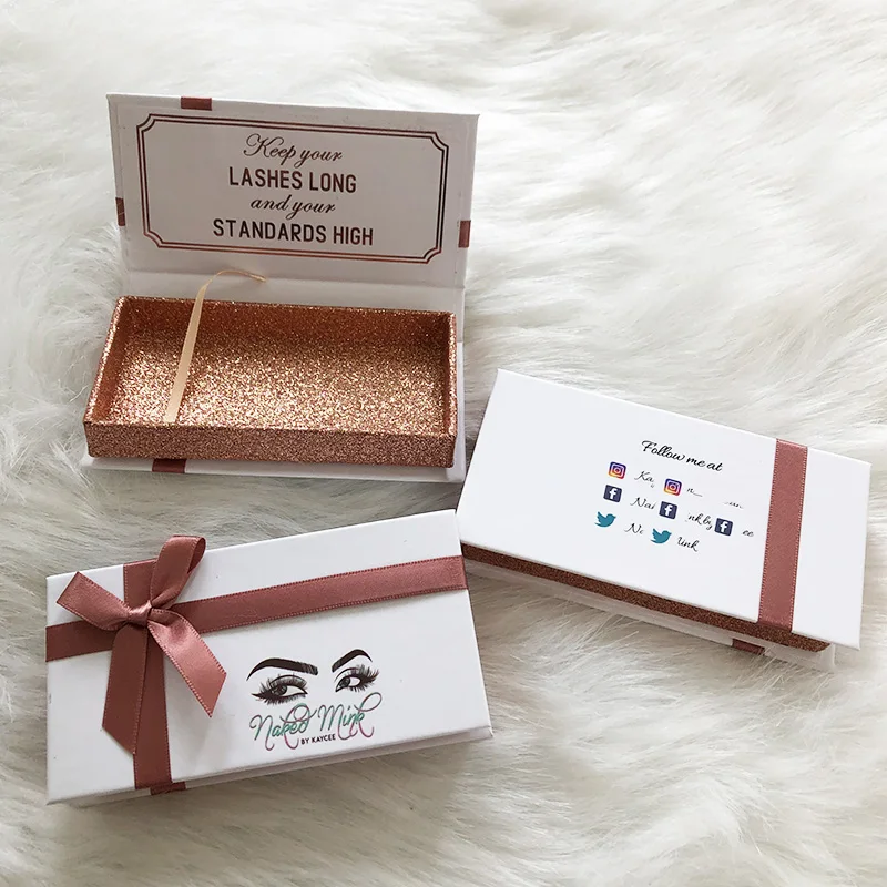 

3d eye faux mink eyelashes private label eyelash custom packaging box lashes empty eyelash box, Natural color