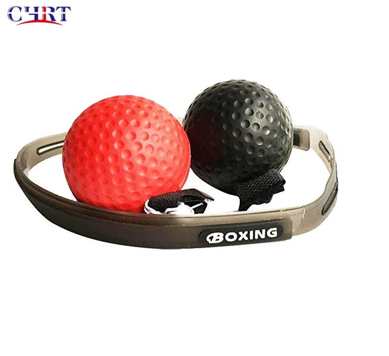 

CHRT Wholesale speed ball Gym Fitness Fight Training Double End Set Punch Head Reflex Speed boxing reflex ball, Red black