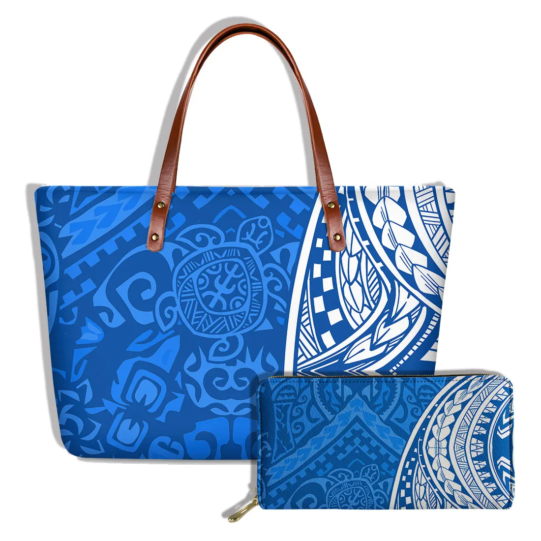 

Print On Demand Polynesian Tribal Design Print of handbags real leather for girls purses designer inspired handbags kids, Customized color