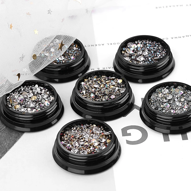 

2019 new 7 colors nail decoration sticker 3d nail art jewelry decoration