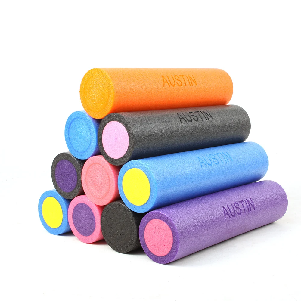 

Customized High Density Yoga Massaging PE Foam Rollers for Home Fitness Equipment, Blue, black,purple, orange, custom colors