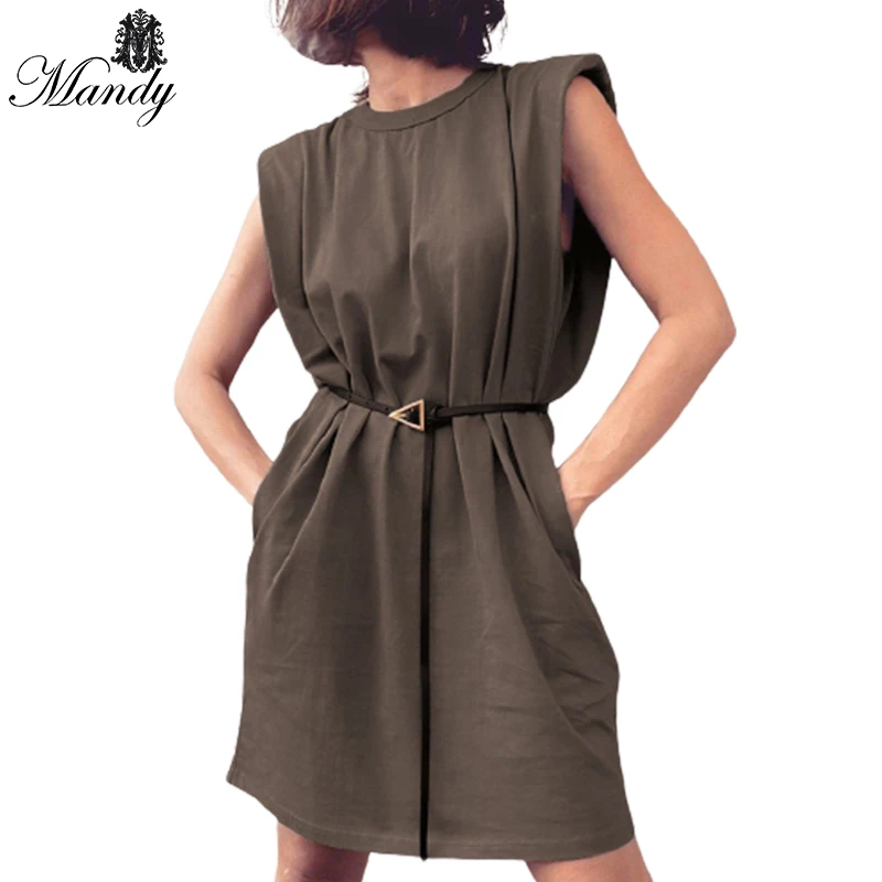 

2021 new women's dresses loose cotton summer lady dress summer casual