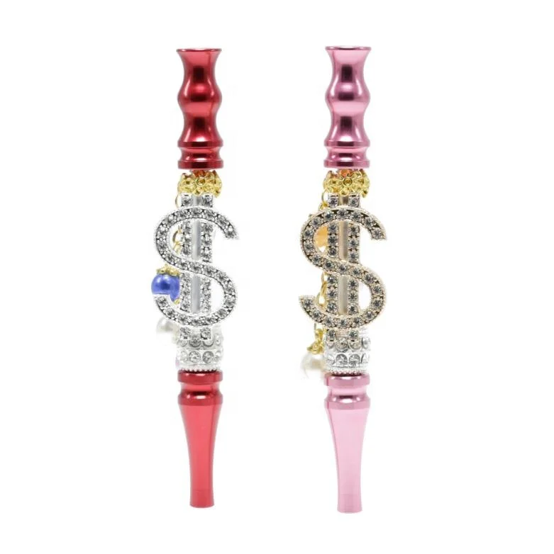 

Hot Sale Amazon 2021 DIY Rhinestone US Dollar Sign Money Cigarette Smoking Holder, As picture