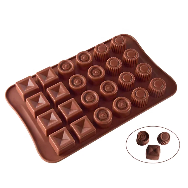 

24 Cavity Nonstick Rectangle Silicone Chocolate Mold for Cake Baking Moulds