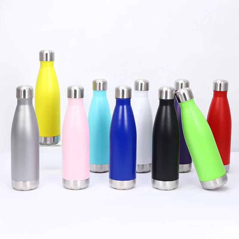

Spray paint Optional UV cleaning lid 500ml BPA Free Vacuum Insulated cola bottle Stainless Steel Water Bottle With Straw