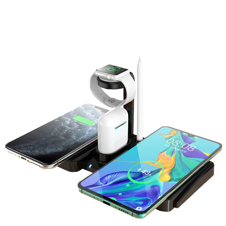 

2020 Trending Product 4 in 1 Wireless Charger station QI wireless phone charger For Mobile Phones For Smart Watch For AirPods