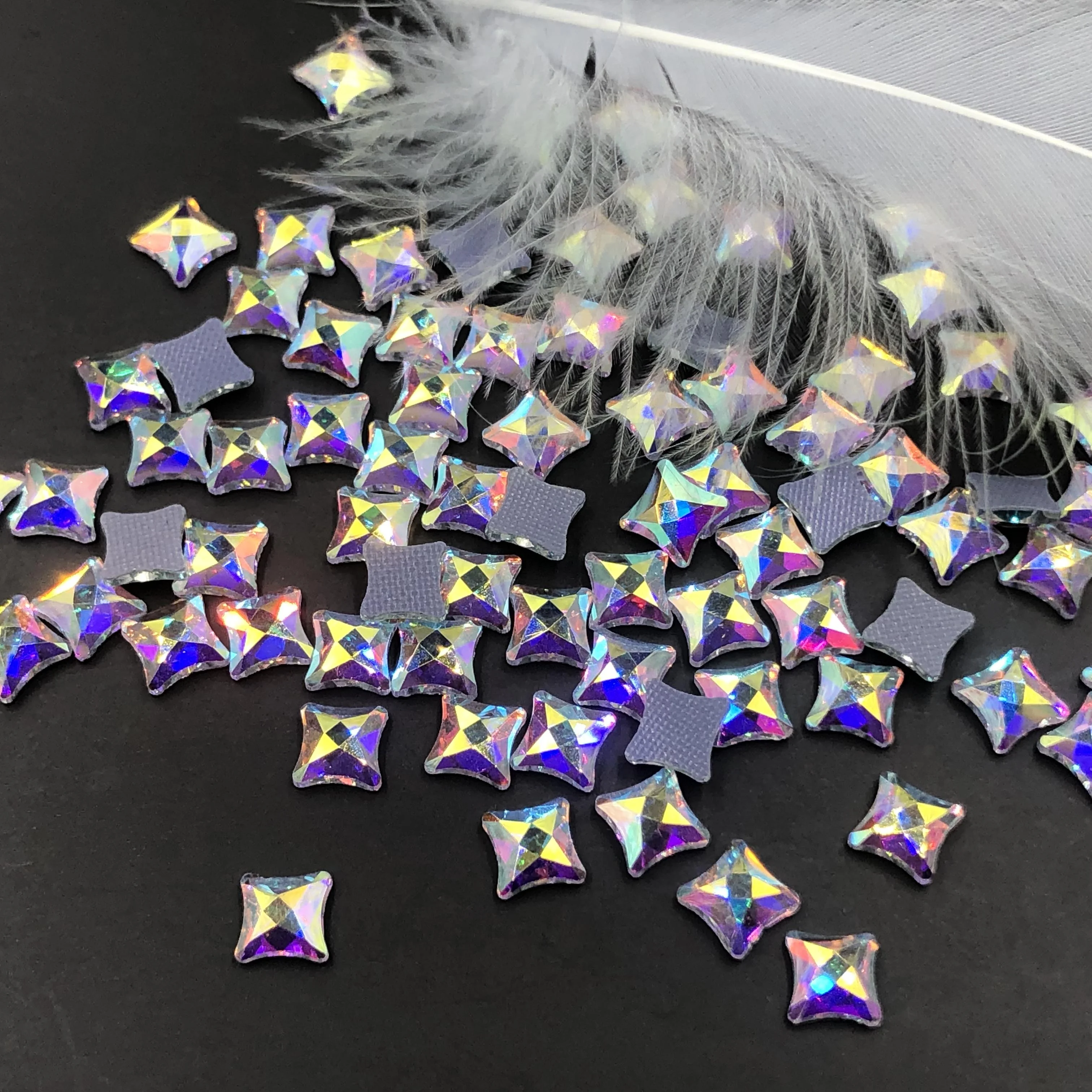 

C&Y high quality supplier square Kite shape rhinestone hotfix glass crystal rhinestone