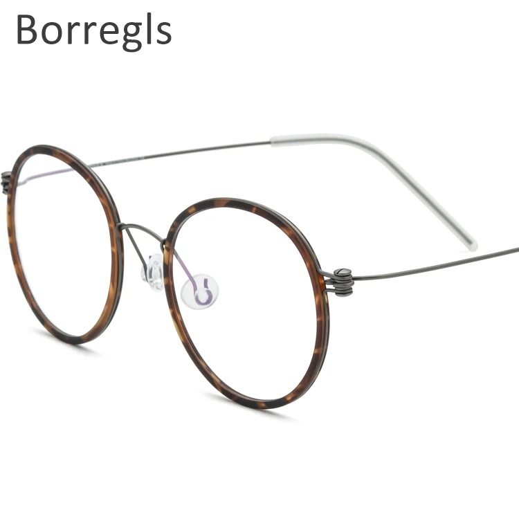 

Borregls B Titanium TR90 Glasses Frame Women Prescription Eyeglasses Men 2021 New Korea Myopia Optical Screwless Eyewear 17512