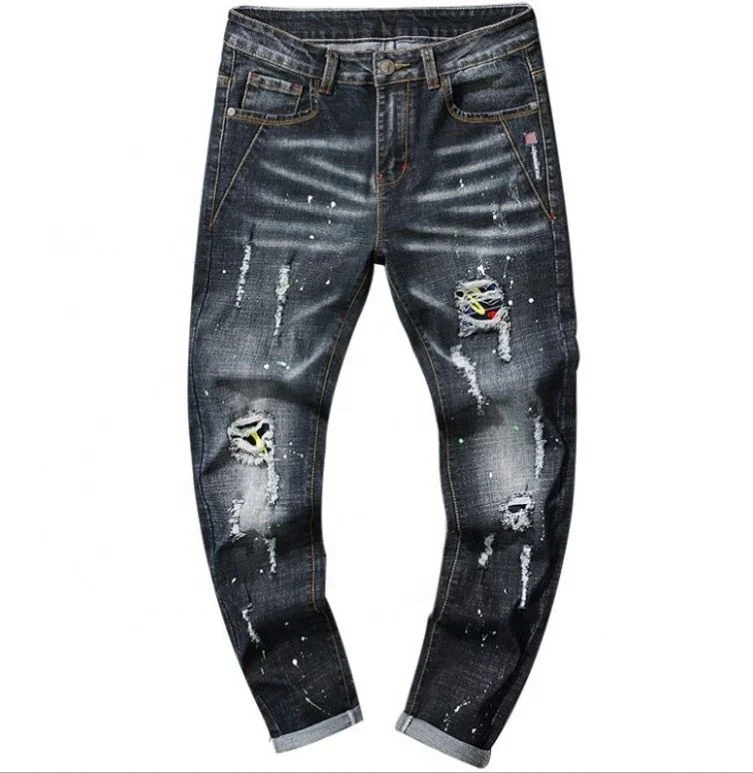 

JH Outdoor jeans Vintage jeans Men's Skinny Slim Fit Straight Jeans Denim Pants