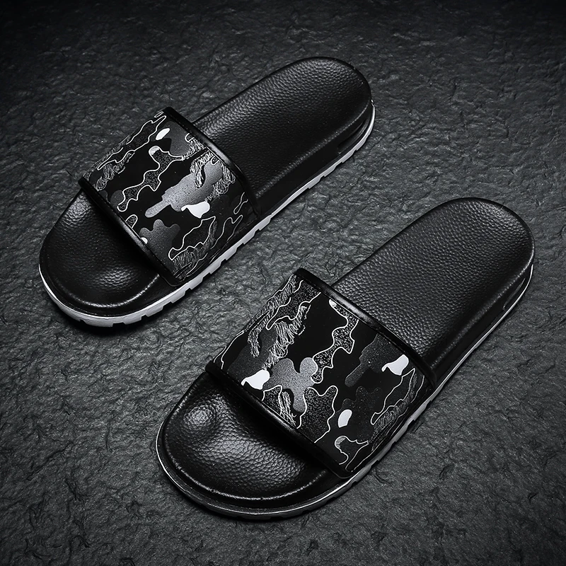 

Men Cushion Sandals Outsole Rubber Summer Slides House Digital Printed On Kids Insole Prints Slippers Pvc Air Blowing