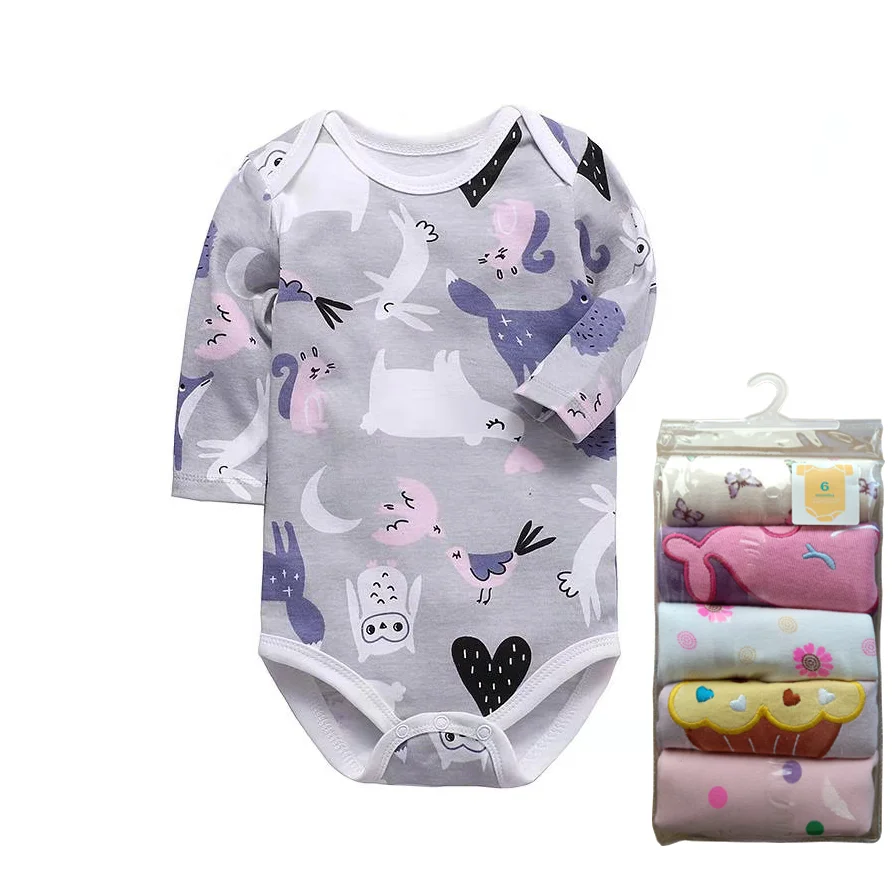 

Fashion Cure Cartoon Graffiti Printing Baby Long Sleeve Romper For Baby Boys Girls, Random color