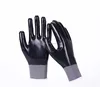 Cheap wholesale zebra stripe yellow nitrle work glove