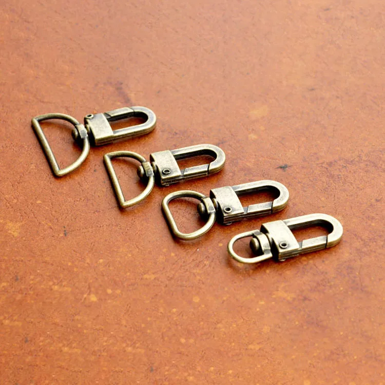 

Mettee BF267 9-32mm Ancient Bronze Lobster Buckle for Bag Hanging Spring Buckle Clasp Hardware Accessory D Tail Hook Buckles
