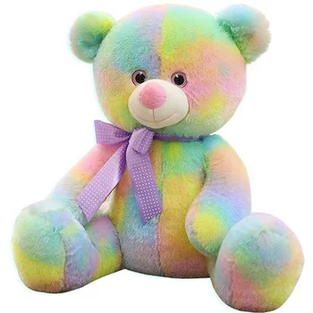 rainbow bear teddy bear stuffed toy bear doll ragdoll toy