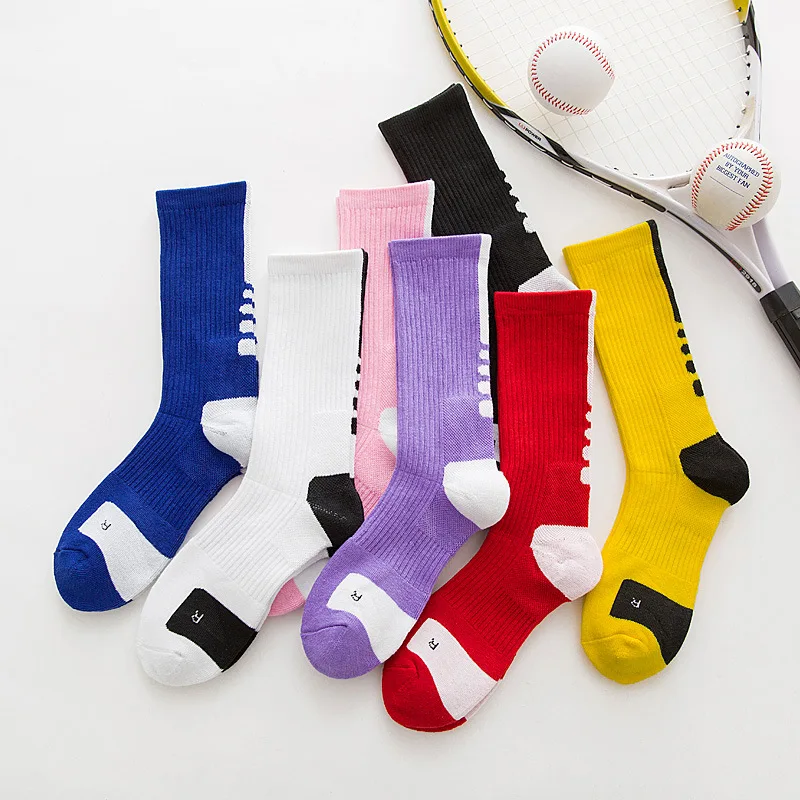 

Cheap stock wholesale high quality compression Running custom made high quality elite basketball sports socks, Accept customized colours