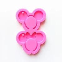 

Shiny silicone mky min mouse headband shaped keychain mold