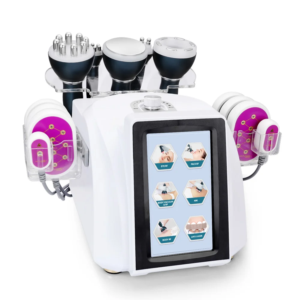 

DHL Shipment 6in1 Unoisetion Cavitation Vacuum Ultrasonic RF LED Laser Weight Beauty Device New Tech