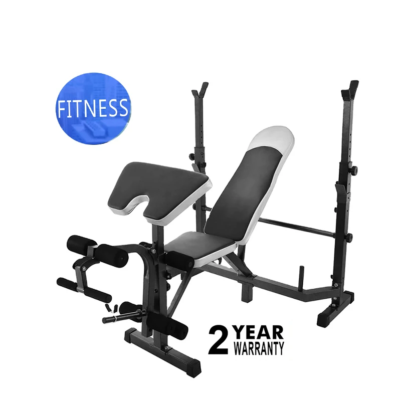 

Multi In stock wholesale training gym foldable fitness Press Barbell Bed adjustable weight Lifting dumbbell bench