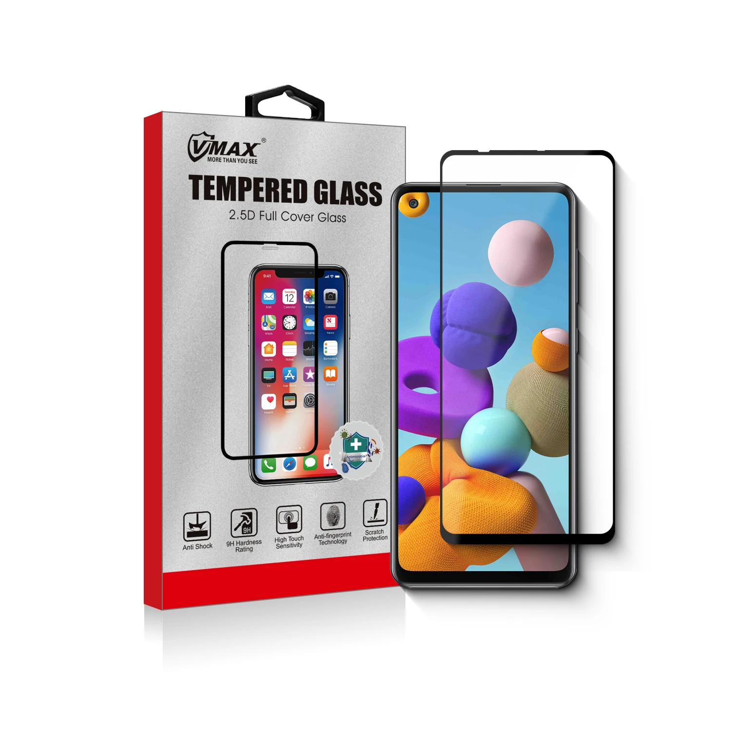 

for SAMSUNG Galaxy A11 A21S mobile phone full coverage tempered glass Screen Protector Anti-fingerprint 9H Hardness bubble free