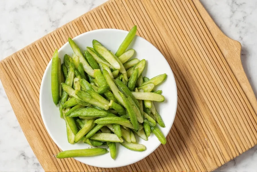 Plate of Korean Banchan Cucumbers