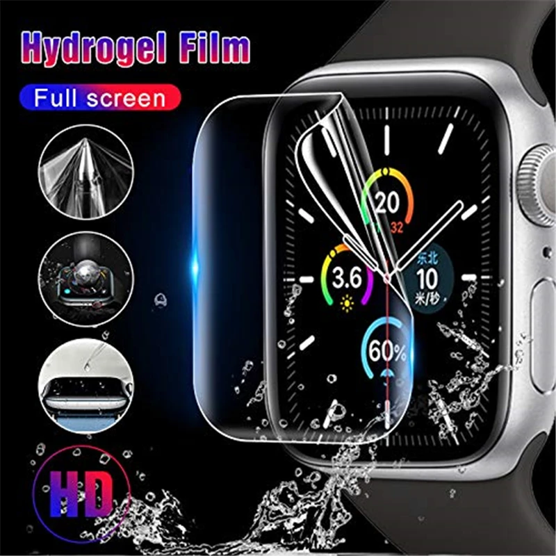 

9D Hydrogel Film Screen Protector for Iwatch Watch Series 2 3 4 5 6 SE 40 42 44 MM Full Cover Tempered Glass Screen protector