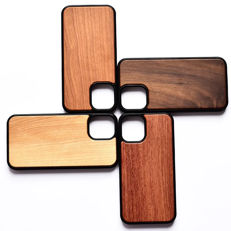 

For iPhone 11 Plain Back Cover Natural Wood Bamboo Wooden for iPhone 12 Case, for iPhone 13 Cover Wooden Case Phone