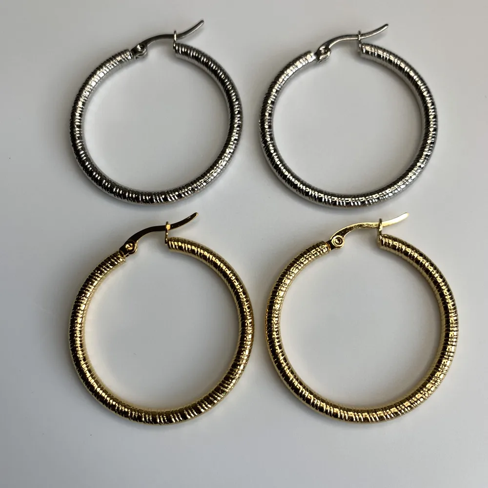 

Stainless steel Jewelry 18K gold wholesale Hoop Serpentine Cheap RTS Stock Daily wear Earrings