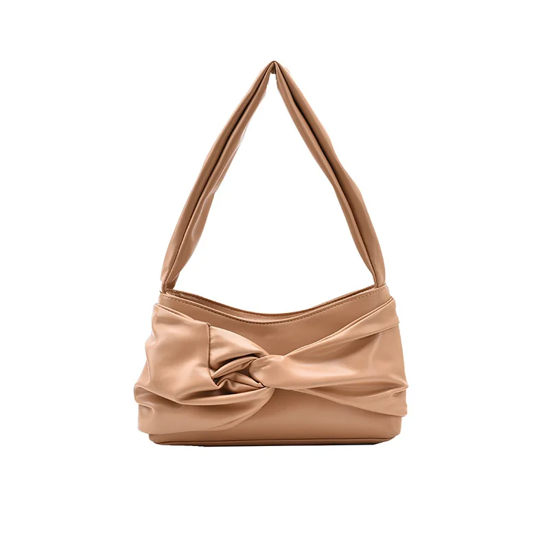 

Simple Style PU Leather Armpit Ladies Purses Bag Clutch Bow Large capacity 2020 Handbags woman Bags