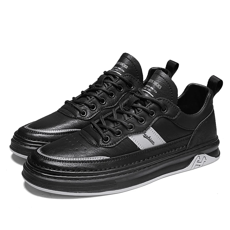 

New Trend Waterproof Men's Leather Shoes Casual Designer Shoes Fashion Sneakers For Men, Optional