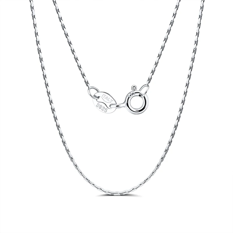 RINNTIN SC21 Chain Jewelry Wholesale 925 Sterling Silver 0.6mm Bamboo Chain Necklace