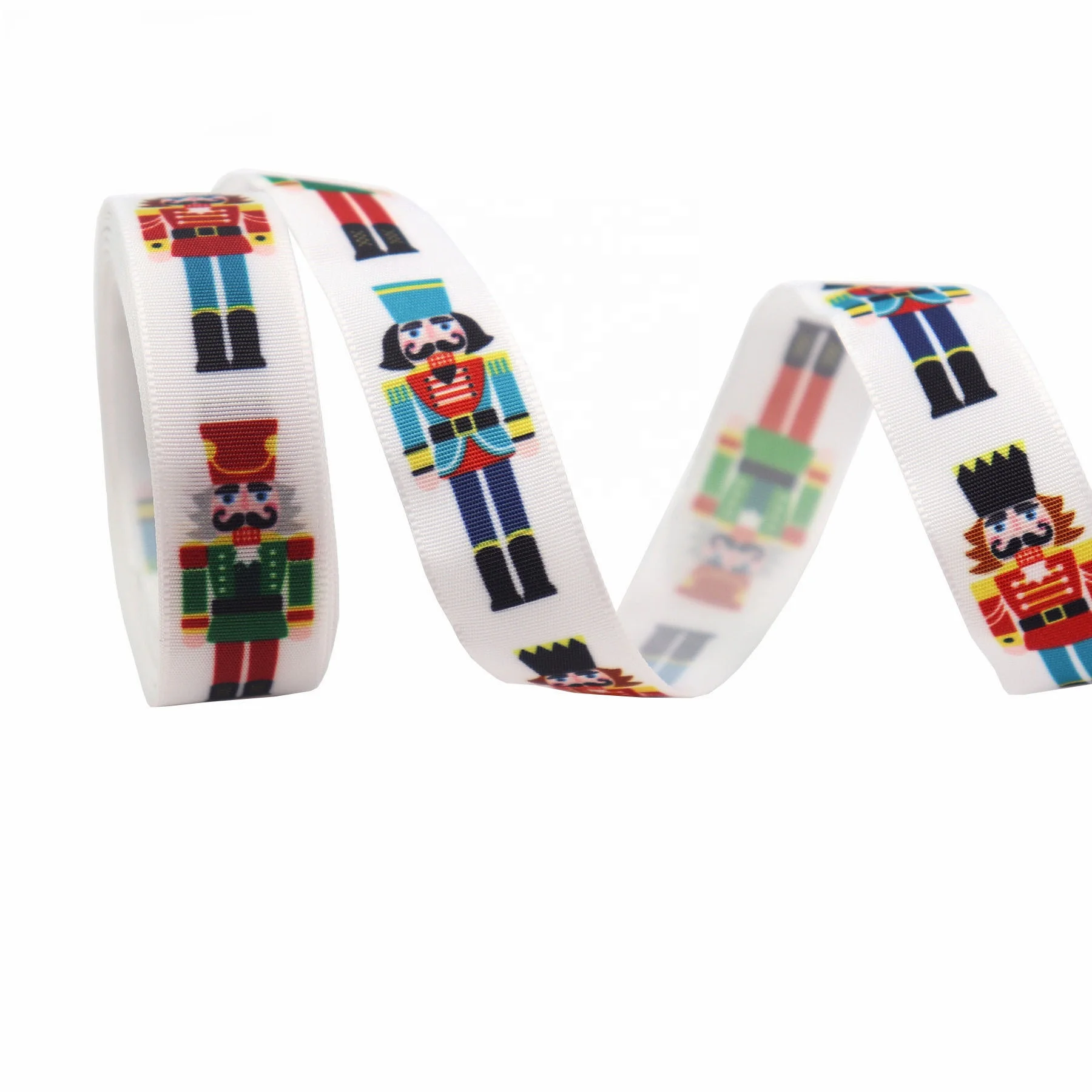 

Hot Sale DIY Christmas Tree Gingerbread Man Candy Printing Wired Edge Ribbon Premium Ribbon Set