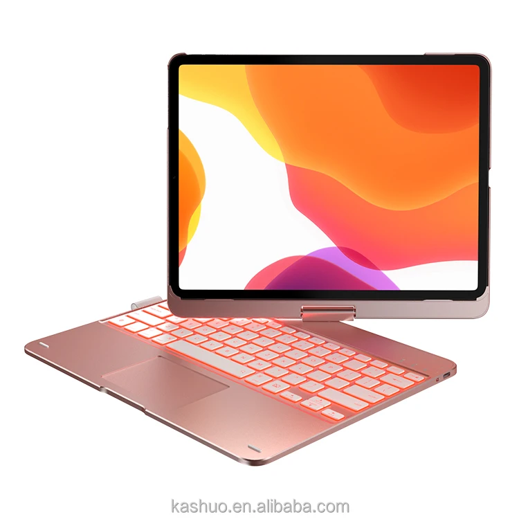 

For iPad Pro 129 2020 Plastic Wireless Rose Gold Keyboard case