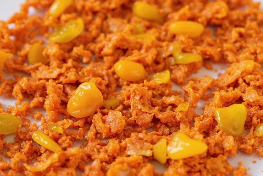 Homemade habanero powder in a bowl