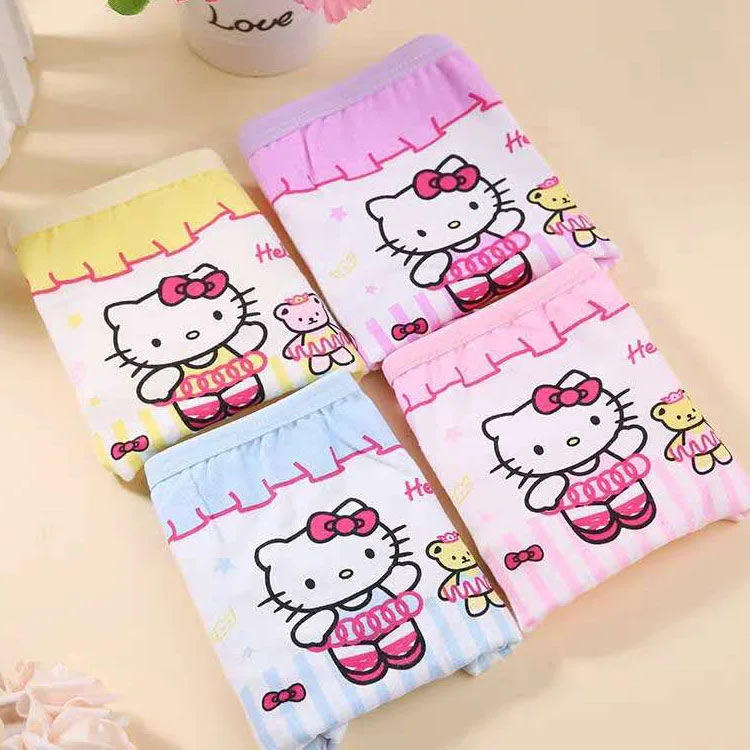 
Hight Quality Stock 1-9 Years Sweet Cartoon Printing Girl Children Kids Underwear Boxers 
