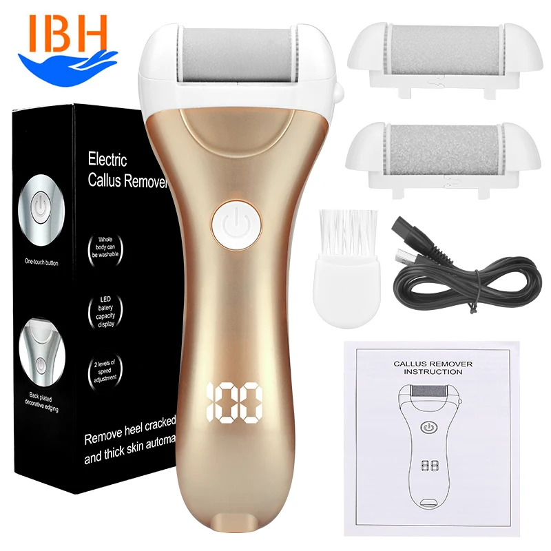 

Private Label Portable Rechargeable Electric Foot Pedicure Grinder Foot Care Tools Foot File Callus Remover For Dead Skin, Gold, pink, blue or other customized color