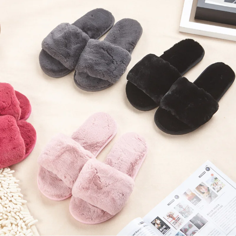 

Christmas non-slip shoes winter home slippers room plush slippers unisex plush santa claus slippers