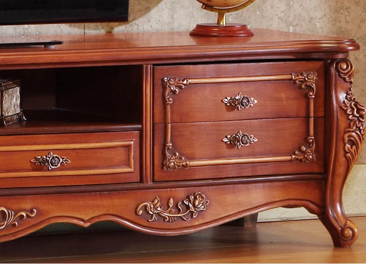 Quality Assurance Hand Carved Antique Style Tv Stand For Living
