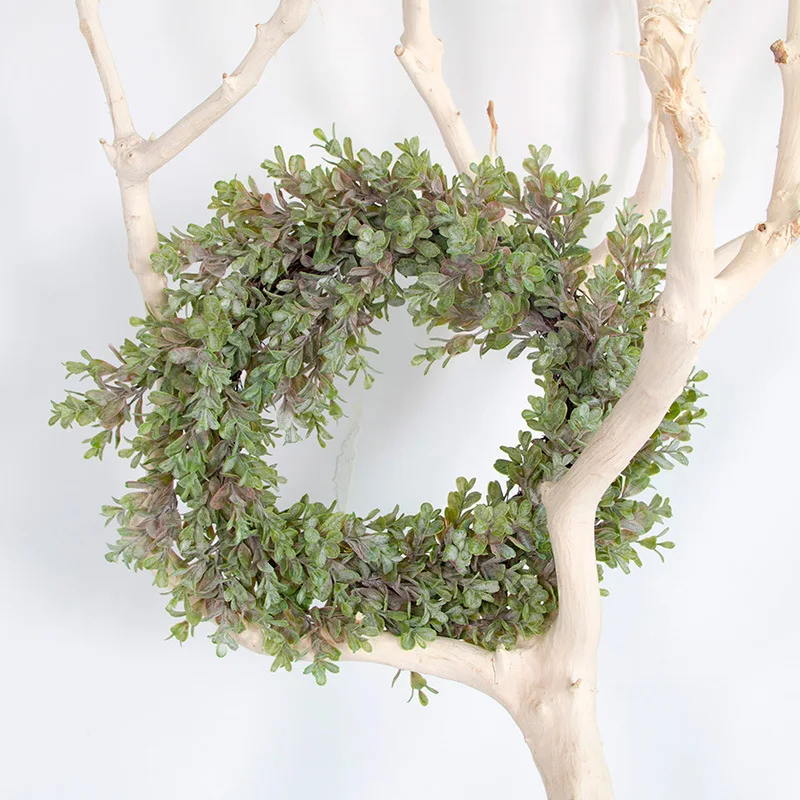 

Factory wholesale home decorative plants wall hanging garland simulation artificial eucalyptus leaves greenery rattan wreath