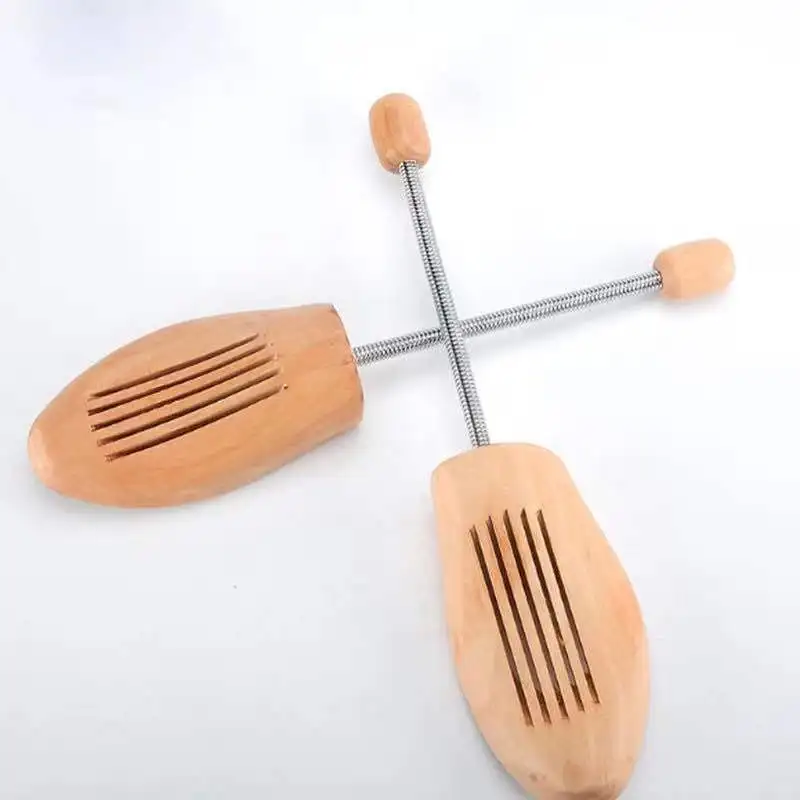 

wholesale popular adjustable shoe tree adjust and wood lotus shoe expander stretcher for men and women, Natural