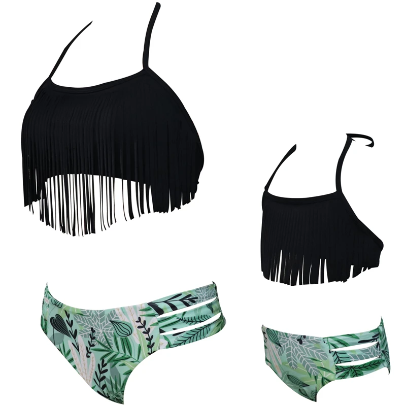 

Mommy and Me Family Matching Swimsuits Women Swimwear Bikini Set