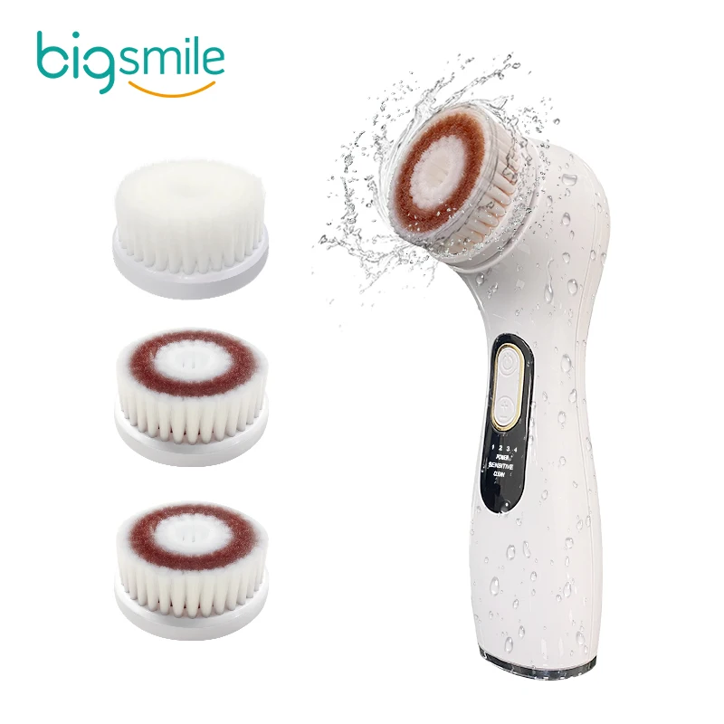 

2021 Ultrasonic vibration deep cleaning face cleanser brush Waterproof IP67 face brush