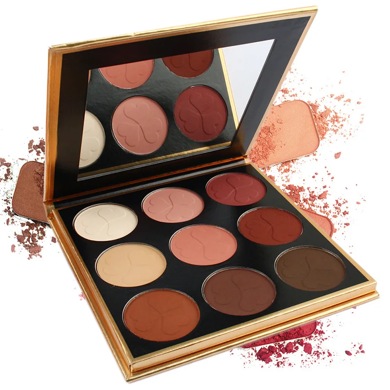 

Private Label 9 Colors Eye Shadow Professional Cardboard Makeup No Brand Custom Color Matte Palette Eyeshadow