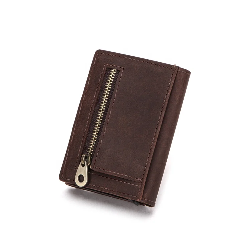 

Wholesale CONTACTS leisure rfid wallet with coins packet genuine leather coin pocket card-holders