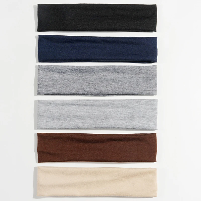 Elastic Soft Sweatband Yoga Fitness Workout Sport Sweat Hairband Running Non-slip Cotton Headband
