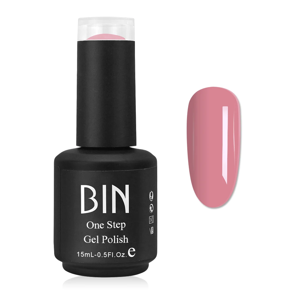 

BIN Nail factory supply 1000 colors Soak Off UV/LED One Step Nude Gel Polish