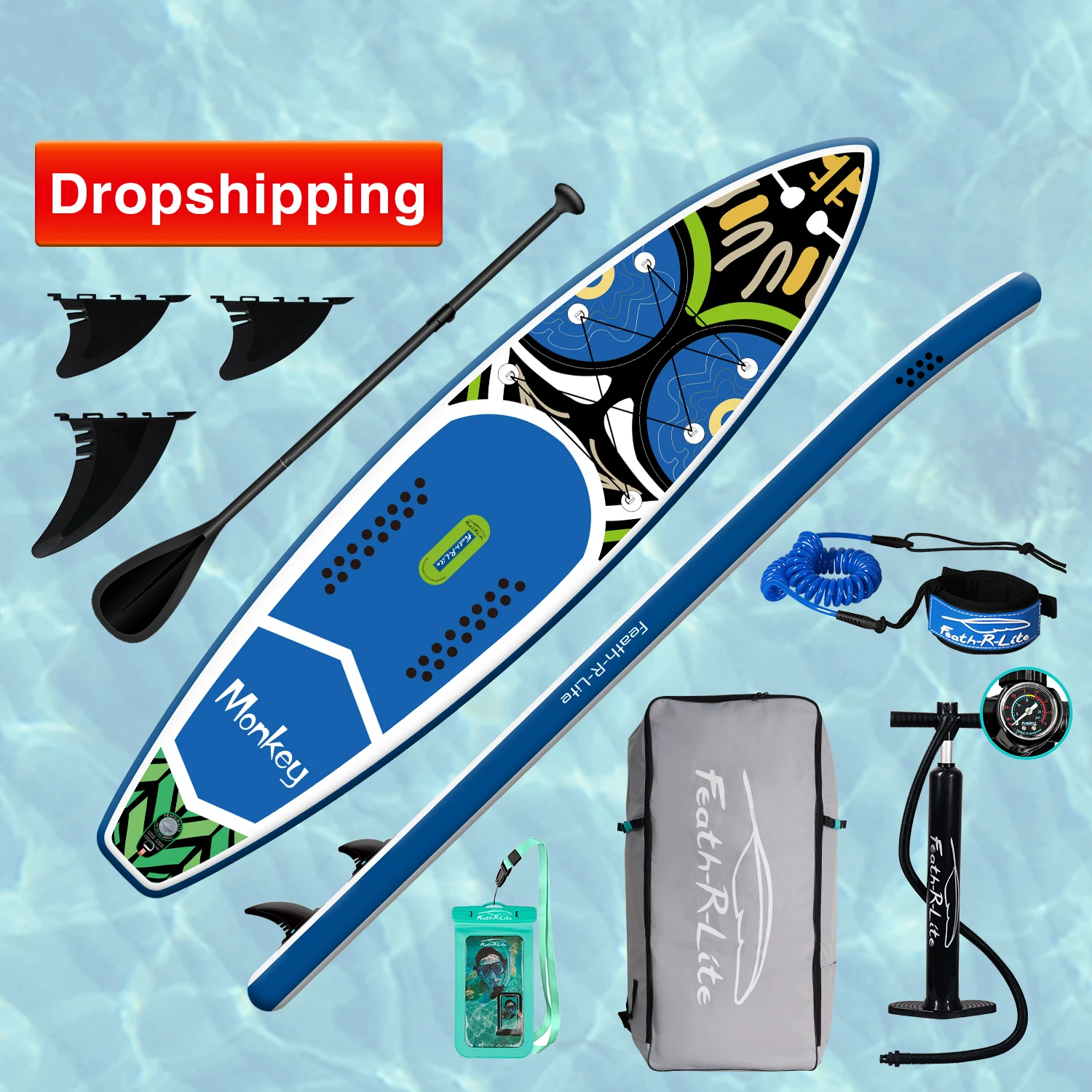 

FUNWATER Dropshipping OEM Factory Custom 11'6" wholesale sup koi paddle board inflatable surfboard standing up paddleboarding