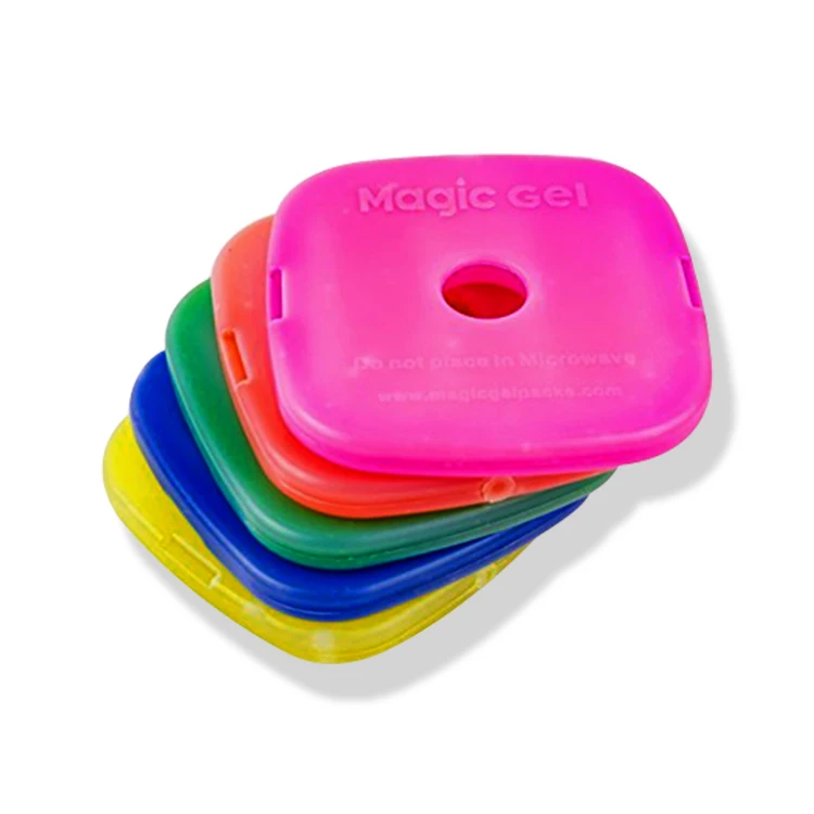 

6 sets rainbow color HDPE food grade beer fruit storage milk lunch bag cooler plastic pack reusable ice box brick, Customized color