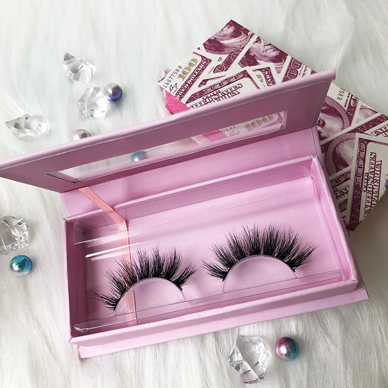 

Hot sale 100% handmade one dollar eyelashes private label high quality 3d mink lashes vendor customized boxes, Natural black