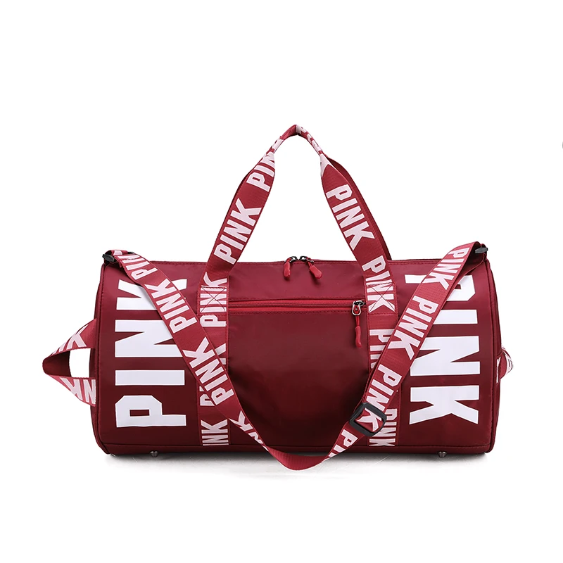 

2020 duffle travel bags for ladies fashion gym tote bag pink duffle bag women LOW MOQ