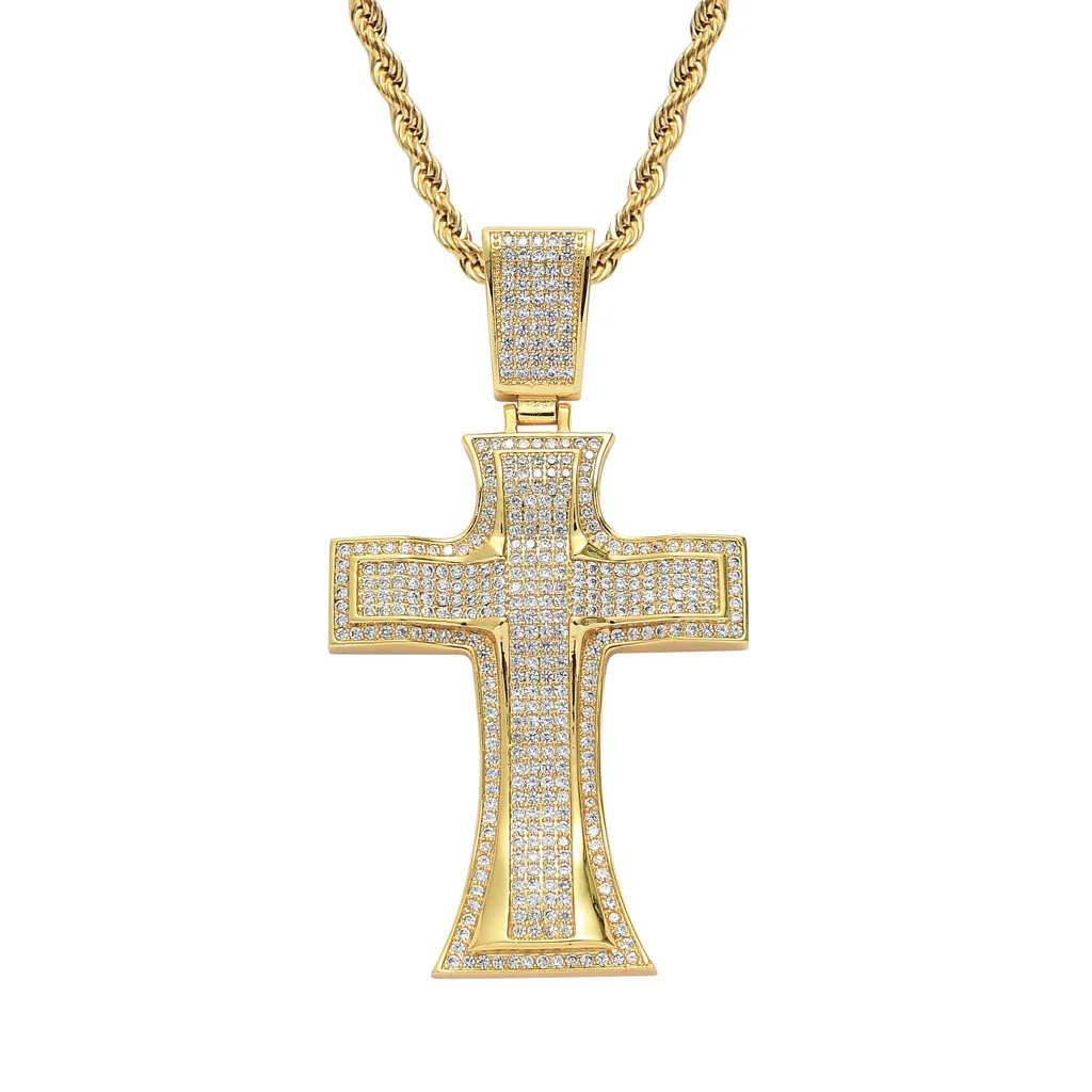 

Fashion Statement Punk Hip Hop jewelry Cross Pendant Men Necklace